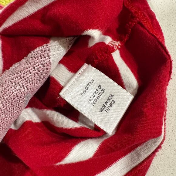 Adventure Wear Toddler girl 3T Red Striped Long Sleeve Dress 100% Cotton - Picture 4 of 5